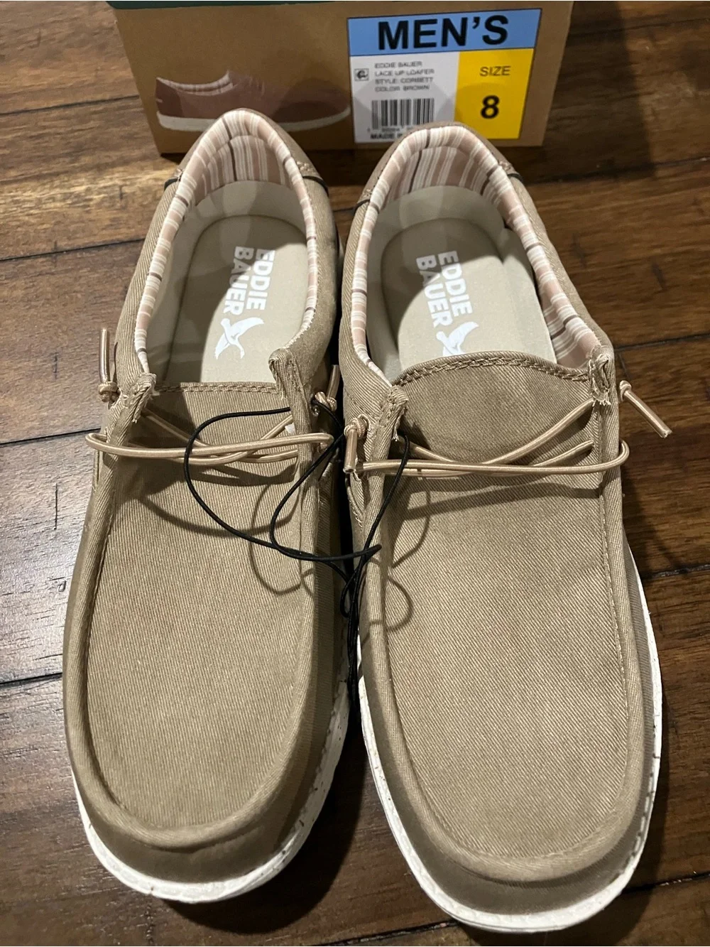 Eddie Bauer Men’s Casual Canvas Slip-On Shoes - Tan Sz 8